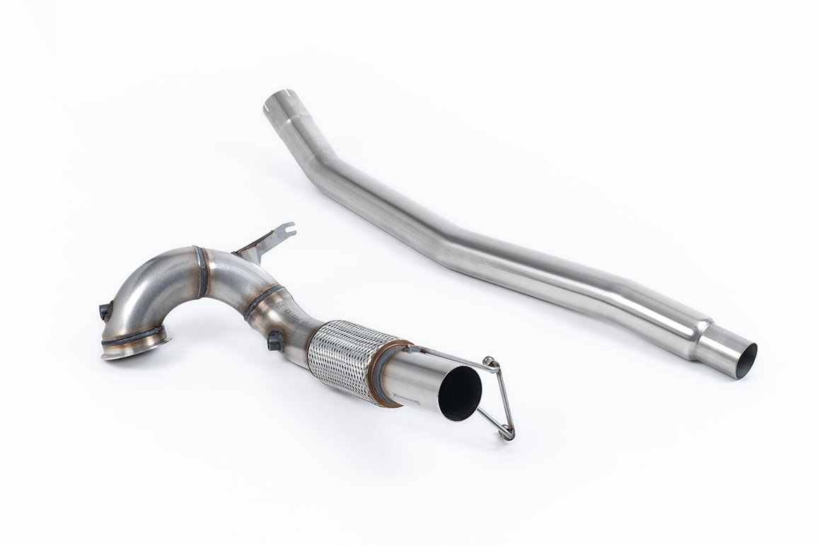 VW Arteon 2.0 TSI (USA sin válvulas/colas orientadas hacia abajo) – Downpipe de gran diámetro y catalizador deportivo de alto flujo (para cat-back OE)