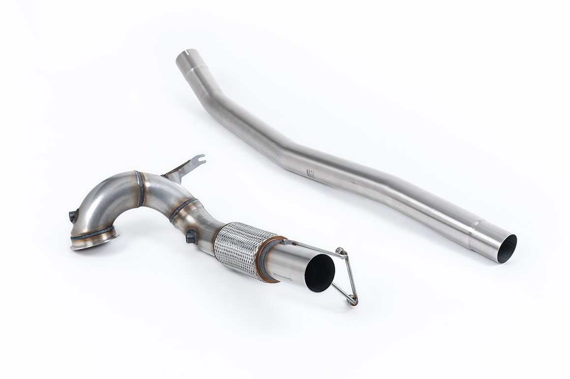 VW Arteon 2.0 TSI (USA sin válvulas/colas orientadas hacia abajo) – Downpipe de gran diámetro y supresor de catalizador (para Milltek cat-back)