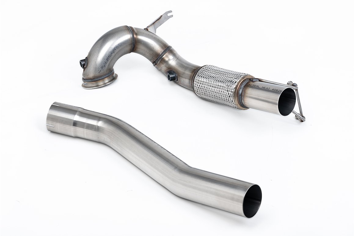 VW Golf GTI Mk8 – 94mm/3.7inch ID Turbo salida to 80mm/3.15inch Downpipe con Decat (para Milltek cat-back)