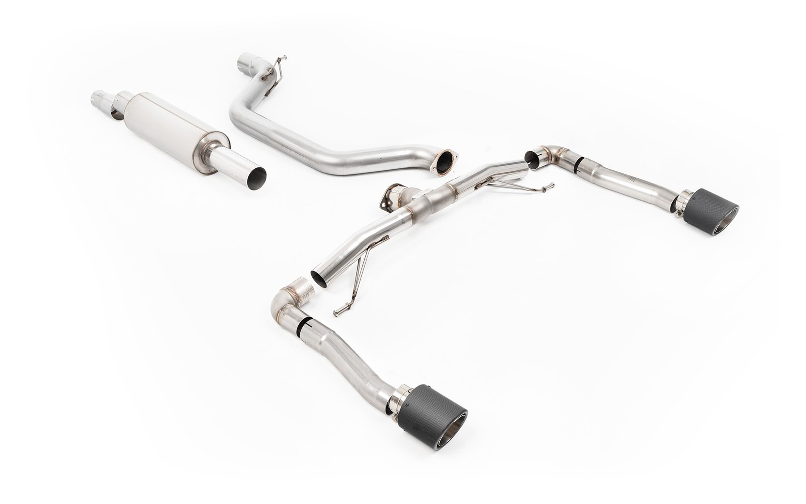 Seat Cupra Formentor 2.0TSI 245ps (modelos con GPF) – sistema de competición (máxima intensidad de sonido) 80MM escape desde OPF/GPF con salidas JET-115 de carbono