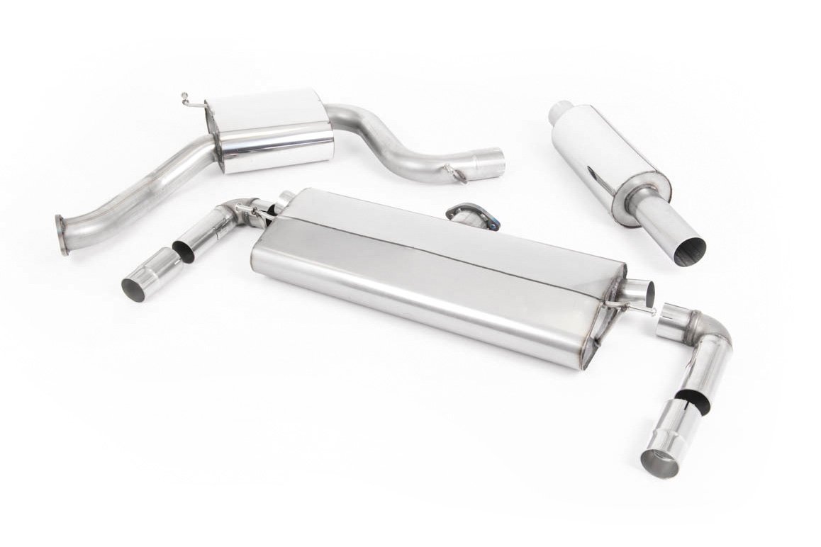 Seat Leon Cupra 300 2.0 TSI (modelos sin GPF) – Escape cat-back resonado (sonido más discreto) con salidas ovaladas negras Cerakote