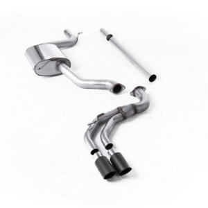 Seat Leon FR 1.8 TSI y VW Golf MK7.5 1.5TSI – Escape cat-back no resonado (sonido más intenso) con salidas de carbono (GTD estilo)