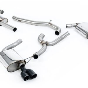 Seat Leon ST Cupra 300 (modelos sin GPF) – Escape cat-back no resonado (sonido más intenso) con negras cuádruples GT redondas salidas