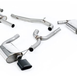 Seat Leon ST Cupra 300 (modelos sin GPF) – Escape cat-back no resonado (sonido más intenso) con salidas ovaladas negras Cerakote