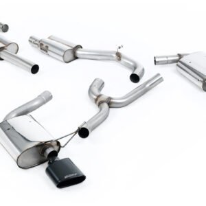 Seat Leon ST Cupra 300 (modelos sin GPF) – Escape cat-back resonado (sonido más discreto) con salidas ovaladas negras Cerakote
