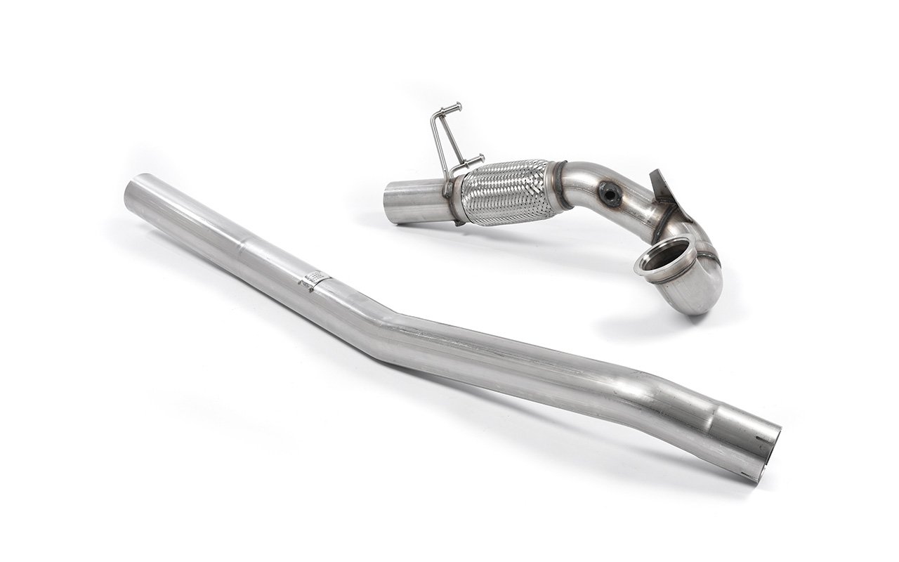 Seat Leon ST Cupra y Skoda vRS 2.0 TSI – Downpipe de gran diámetro de acero inoxidable con cuerpo de fundición con supresor de catalizador (para Milltek cat-back)