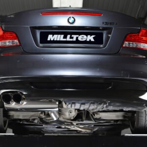 BMW 135 Coupé E82/88 – escape desde el catalizador secundario sistema de escape con recubrimiento cerámico negras GT80 salidas