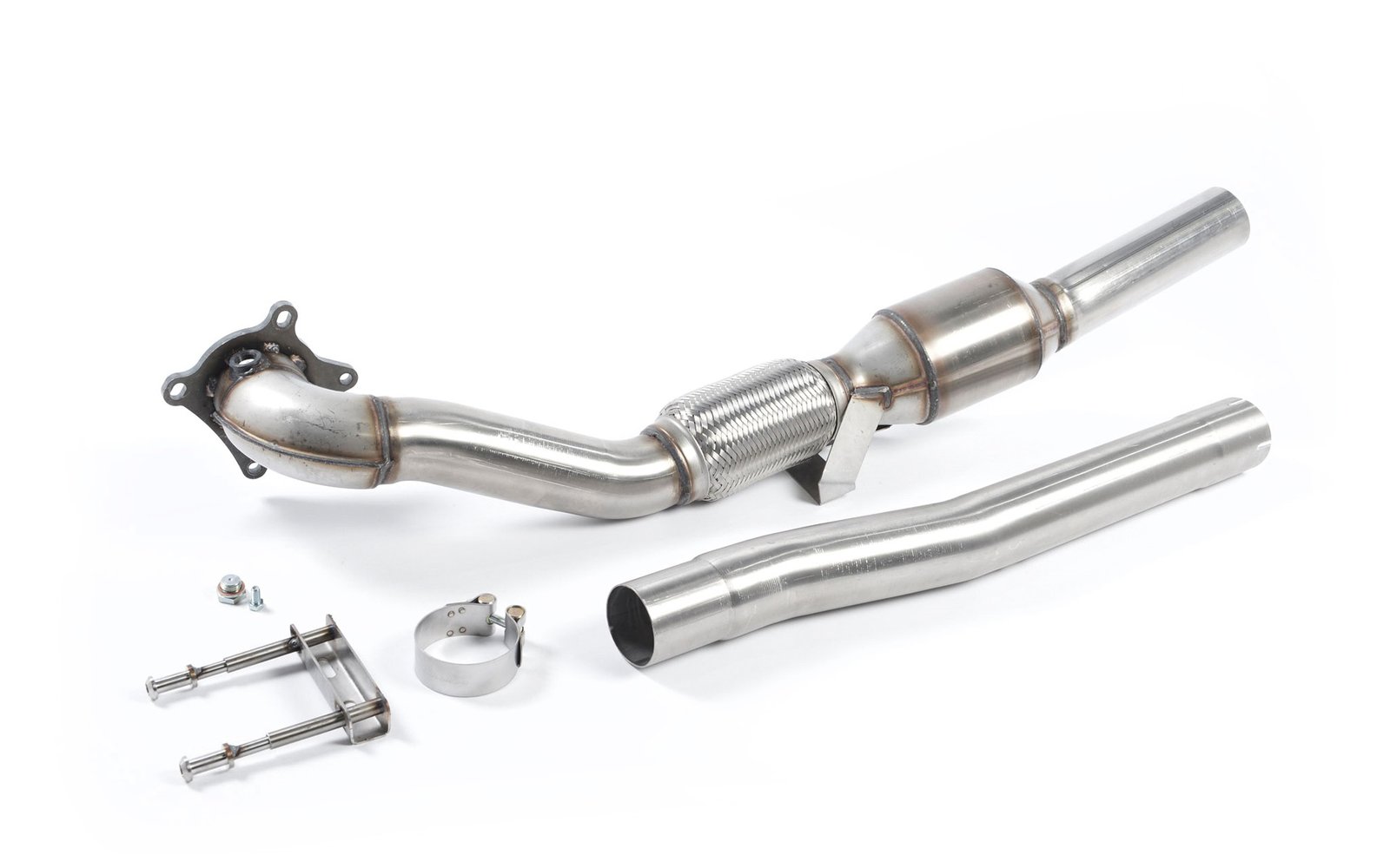 Seat / Cupra Leon / Volkswagen Golf – Downpipe de acero inoxidable con cuerpo de fundición con catalizador de competición (para Milltek 3″ cat-back) (Cupra R/Golf GTI)
