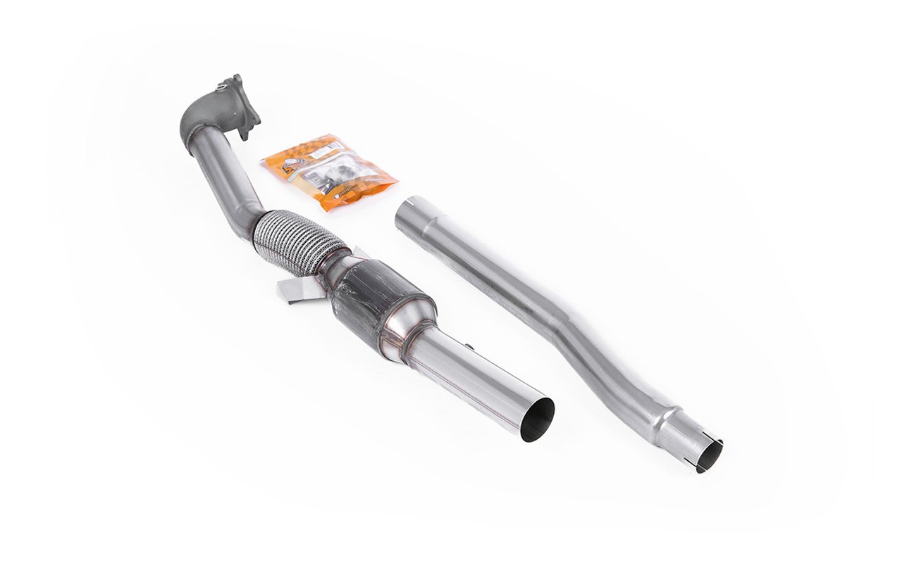 VW Golf Mk5 y Mk6 2.0 – Downpipe de acero inoxidable con cuerpo de fundición con catalizador de competición (para el escape original cat-back) (Golf GTI)