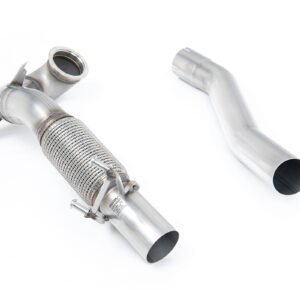 Seat / Cupra Leon / Volkswagen Golf / Volkswagen Jetta – Downpipe de gran diámetro de acero inoxidable con cuerpo de fundición con supresor de catalizador (para Milltek cat-back) (Seat/VW)
