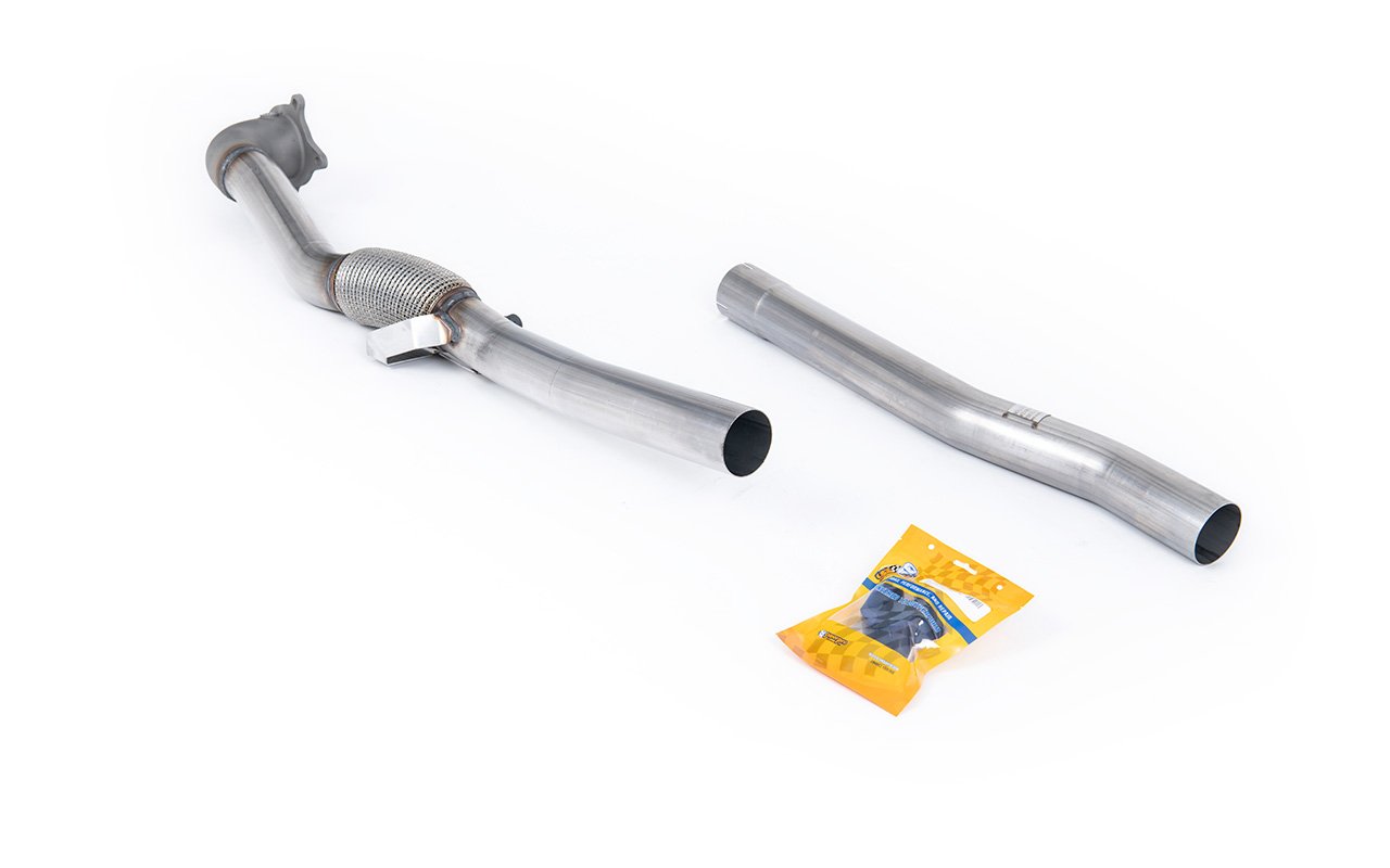 Volkswagen Golf – Downpipe de gran diámetro de acero inoxidable con cuerpo de fundición con supresor de catalizador (para Milltek cat-back) (VW Golf)