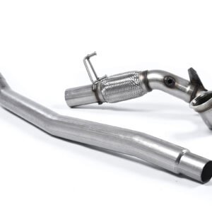Seat / Cupra Leon / Volkswagen Golf / Volkswagen Jetta – Downpipe de gran diámetro de acero inoxidable con cuerpo de fundición con supresor de catalizador (para el escape original cat-back) (Seat/VW)