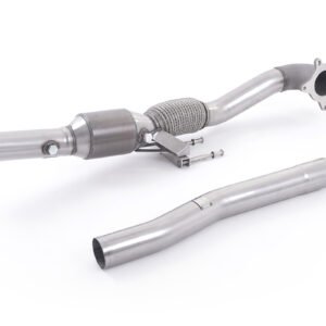 Volkswagen Beetle / Volkswagen Golf / Volkswagen Scirocco – Downpipe de gran diámetro de acero inoxidable con cuerpo de fundición con catalizador deportivo de alto flujo (para Milltek cat-back de competición) (VW)