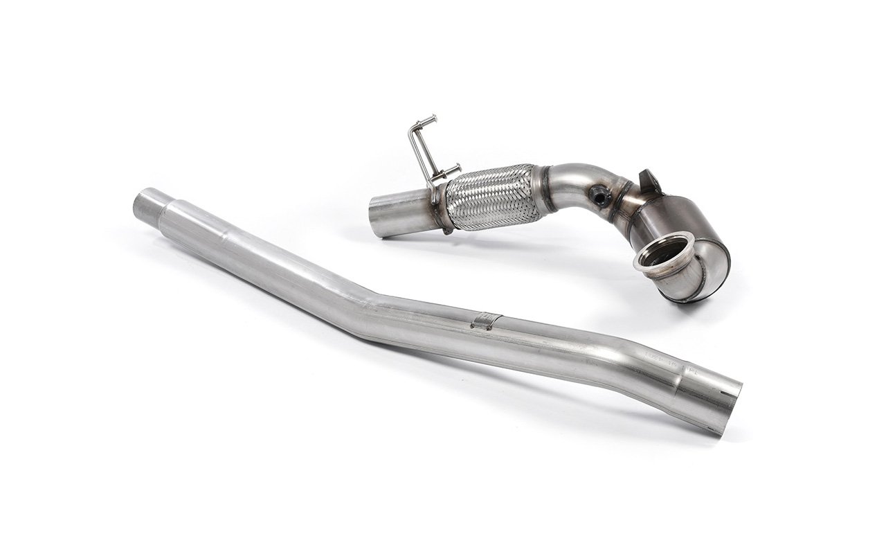 Seat / Cupra Leon / Volkswagen Golf / Volkswagen Jetta – Downpipe de gran diámetro de acero inoxidable con cuerpo de fundición con catalizador deportivo de alto flujo (para el escape original cat-back) (Seat/VW)