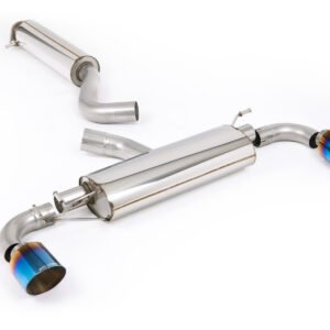 Toyota GR Yaris (Gen 2) – resonado desde OPF/GPF con colas de titanio azul/quemado – homologado ECE