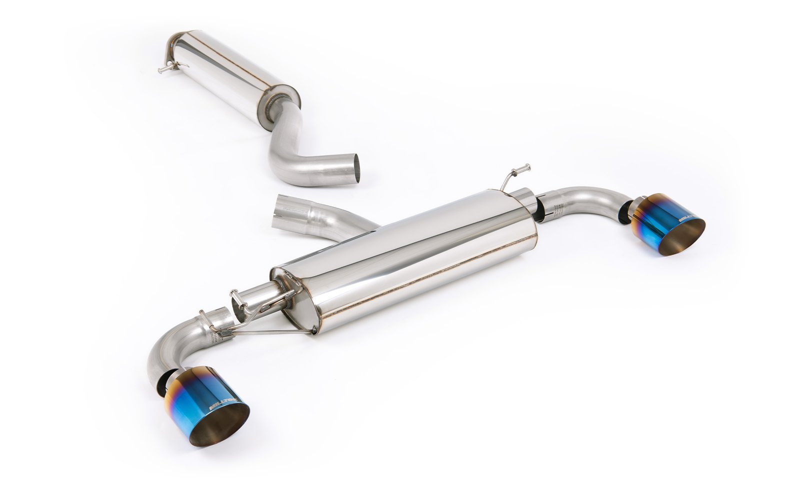 Toyota GR Yaris (Gen 2) – resonado desde OPF/GPF con colas de titanio azul/quemado – homologado ECE