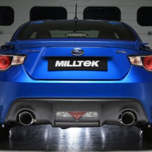 Toyota GT86/Subaru BRZ – escape desde el catalizador primario resonado (sonido más discreto) con salidas GT-115 pulidas