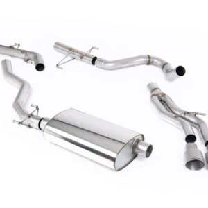 Toyota Tacoma 2.4L Turbo híbrido – escape cat-back no resonado (sonido más intenso) con 2 x GT-100 titanio cepillado salidas