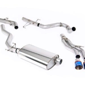 Toyota Tacoma 2.4L Turbo híbrido – escape cat-back no resonado (sonido más intenso) con 2 x GT-100 titanio azulado salidas