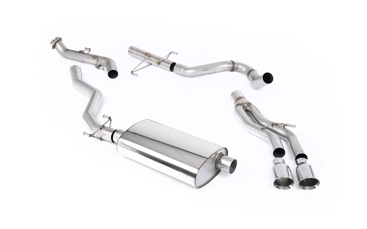 Toyota Tacoma 2.4L Turbo híbrido – escape cat-back no resonado (sonido más intenso) con 2 x GT-100 pulidas salidas