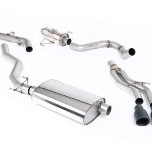 Toyota Tacoma 2.4L Turbo híbrido – resonado cat-back con 2 x GT-100 salidas negras Cerakote
