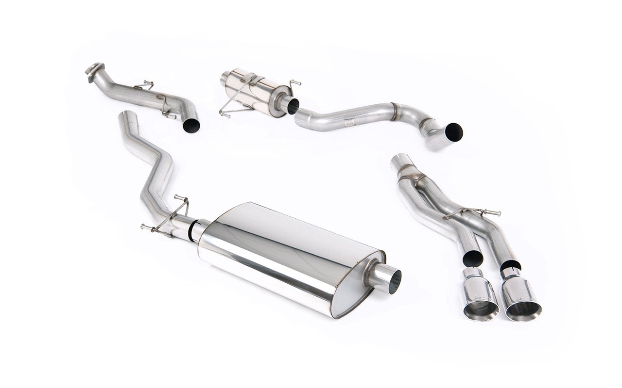 Toyota Tacoma 2.4L Turbo híbrido – resonado cat-back con 2 x GT-100 pulidas salidas