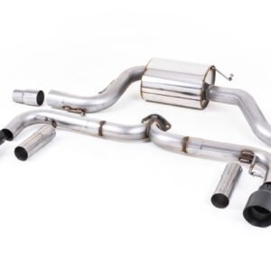 VW Beetle 2.0 TSI (A5 Chassis) – Escape cat-back no resonado (sonido más intenso) con salidas negras Cerakote