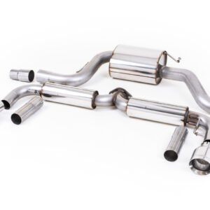 VW Beetle 2.0 TSI (A5 Chassis) – Escape cat-back resonado (sonido más discreto) con salidas pulidas