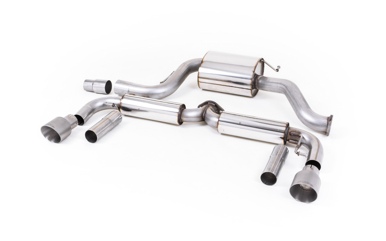 VW Beetle 2.0 TSI (A5 Chassis) – Escape cat-back resonado (sonido más discreto) con salidas de titanio