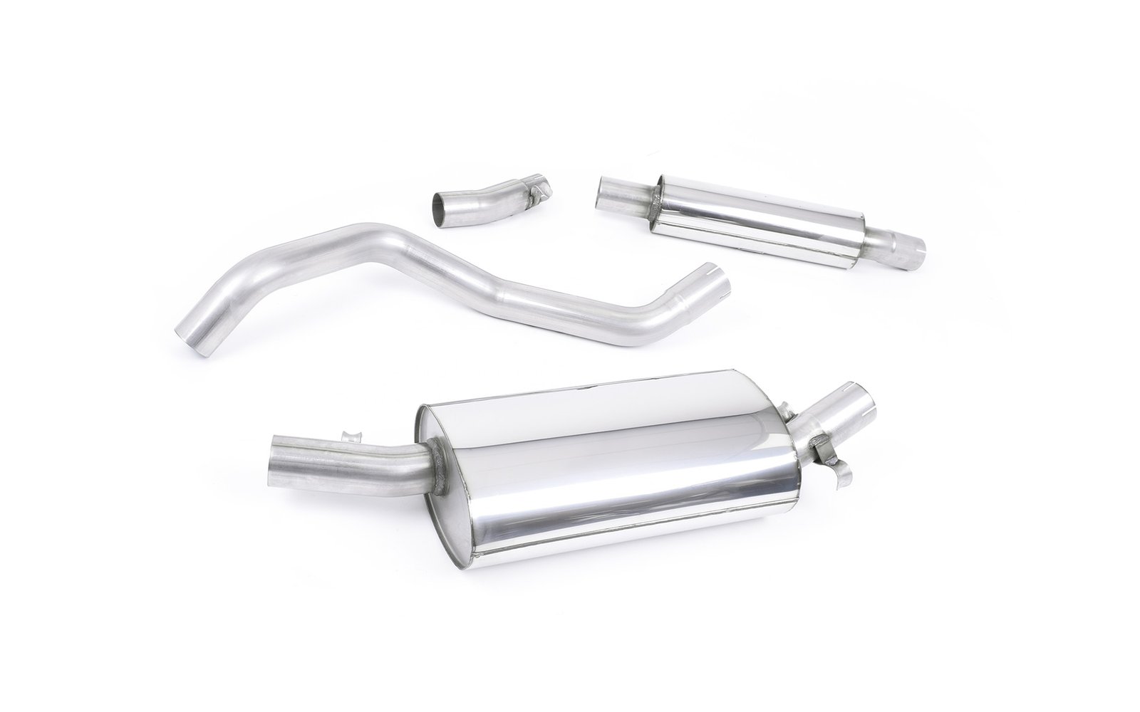 VW Golf GTI Mk1 – resonado (sonido más discreto) escape desde el downpipe sistema de escape con salida pulida