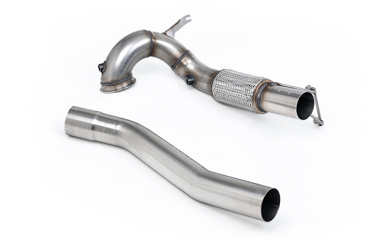 VW Golf GTI Mk8 – 94 mm / 3.7inch ID Turbo salida a 80 mm / 3.15inch Downpipe con supresor de catalizador (para Milltek cat-back)
