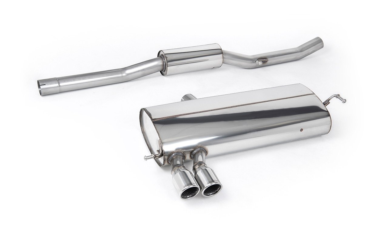 VW Golf MK4 4-Motion V6 – Escape cat-back resonado (sonido más discreto) con salidas dobles pulidas