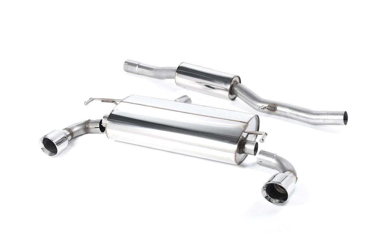VW Golf MK4 R32 – Escape cat-back resonado (sonido más discreto) con salidas pulidas