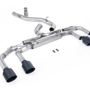 VW Golf R MK8/MK8.5 – 80 mm sistemas sin válvulas con salidas Cerakote (sistema de competición – máxima intensidad de sonido)
