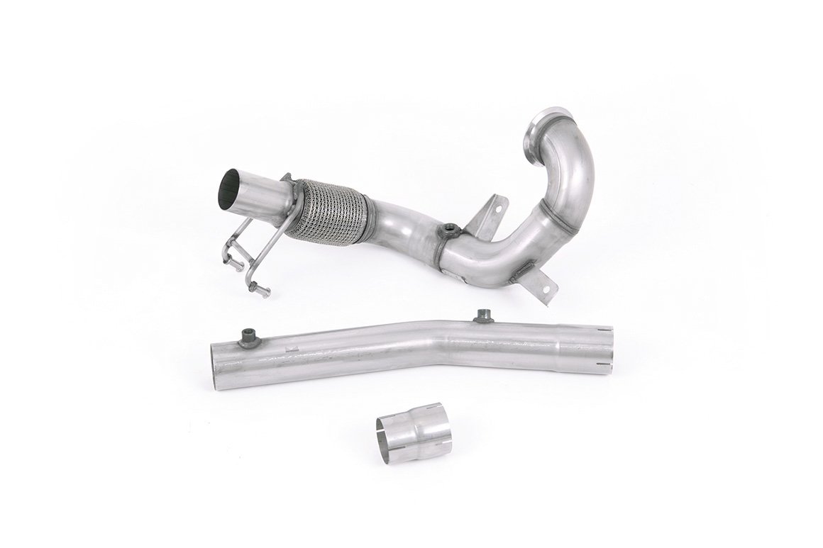 VW Polo GTI 2.0 TSI (AW – 5 puertas/antes del restyling/modelos con GPF) – no resonado (sonido más intenso) Downpipe y supresor de catalizador – para el escape original cat-back