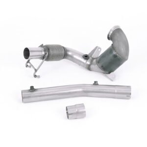 VW Polo GTI 2.0 TSI (AW – 5 puertas/antes del restyling/modelos con GPF) – no resonado (sonido más intenso) Downpipe con catalizador deportivo de alto flujo – para el escape original cat-back