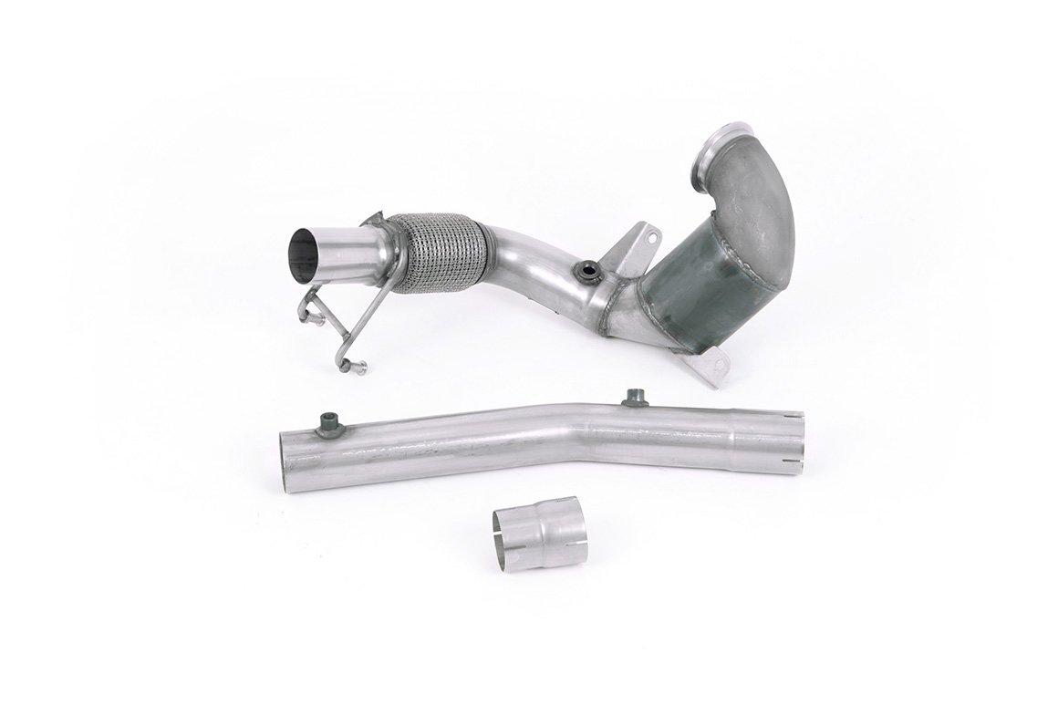 VW Polo GTI 2.0 TSI (AW – 5 puertas/antes del restyling/modelos con GPF) – no resonado (sonido más intenso) Downpipe con catalizador deportivo de alto flujo – para el escape original cat-back