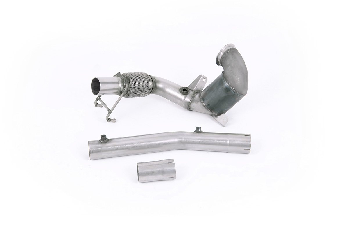 VW Polo GTI 2.0 TSI (AW – 5 puertas/antes del restyling/modelos con GPF) – no resonado (sonido más intenso) Downpipe con catalizador deportivo de alto flujo – para Milltek cat-back