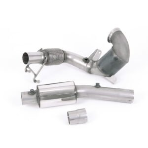 VW Polo GTI 2.0 TSI (AW – 5 puertas/antes del restyling/modelos con GPF) – resonado (sonido más discreto) Downpipe con catalizador deportivo de alto flujo – para el escape original cat-back