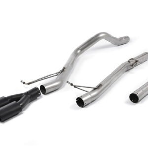 VW T5/T6 LWB – no resonado (sonido más intenso) DPF-Back sistema de escape con salidas dobles negras ovaladas