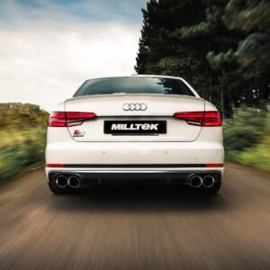 Audi S4/S5 B9 modelos sin diferencial deportivo – Escape cat-back no resonado (sonido más intenso) con salidas cuádruples GT-90 pulidas