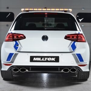 VW Golf R MK7 2.0 TSI (76.2 mm sistemas) – escape turbo-back no resonado con catalizador deportivo de alto flujo
