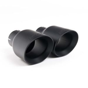 BMW F30 320i M Sport – Escape cat-back resonado (sonido más discreto) con salidas GT-80 negras Cerakote
