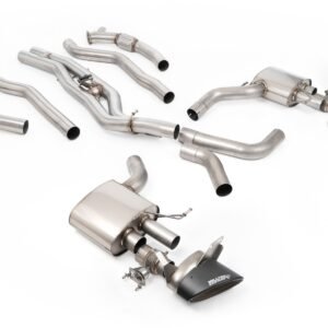 Audi RS6/RS7 C8 – no resonado Signature Series Titanium axle-back con carbono Fibre colas ovaladas