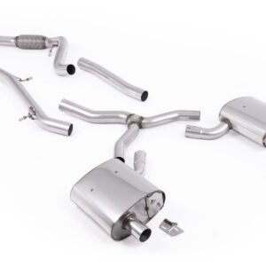 Audi A4 2.0 B9.5 Quattro – Non-Resonated (Louder) Cat-back – Fit to OE Outlets on Rear Diffuser (No Tips)
