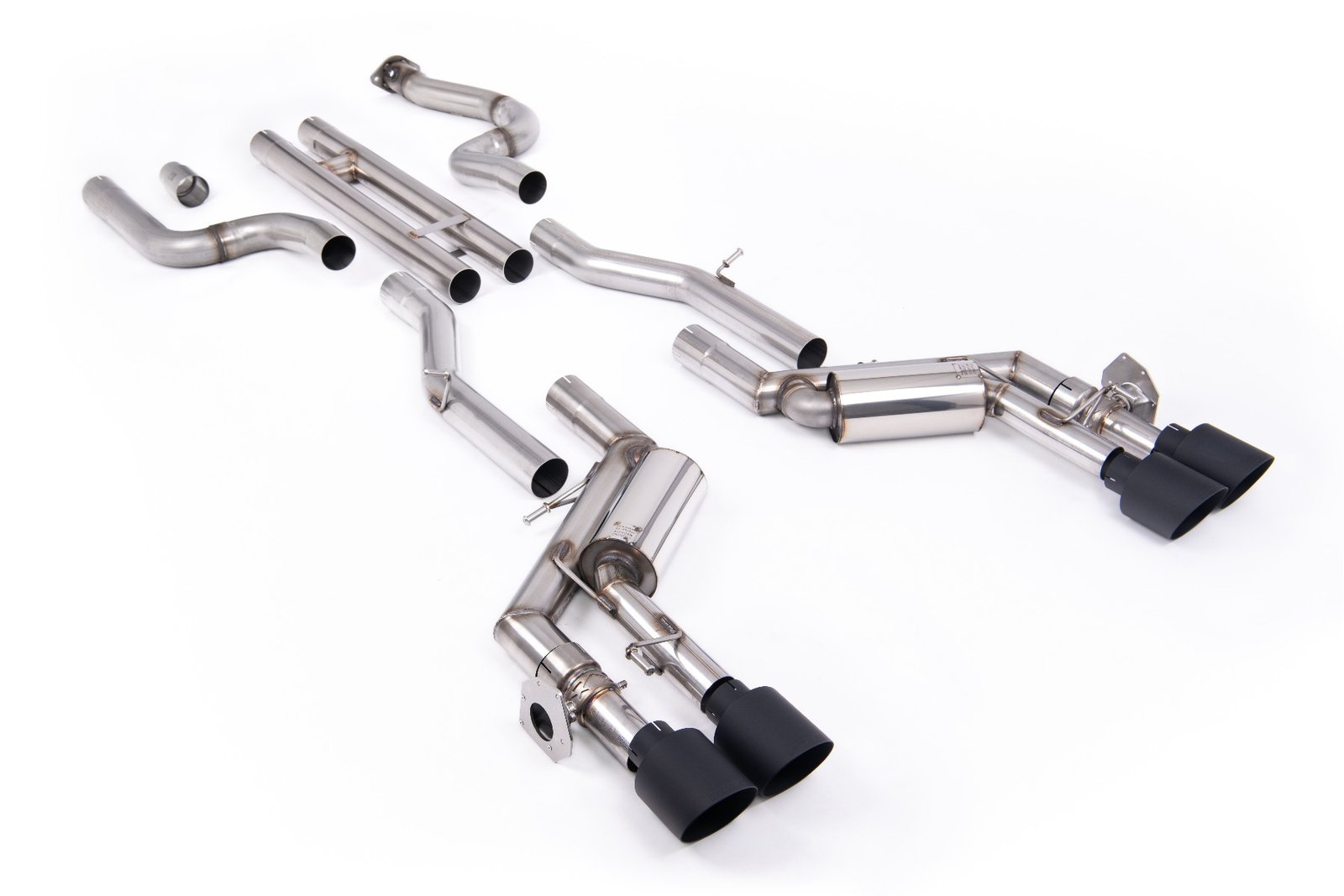 Chevrolet Camaro SS Gen 6 – H-Pipe Valved Cat-Back System with Quad Cerakote Black Tips