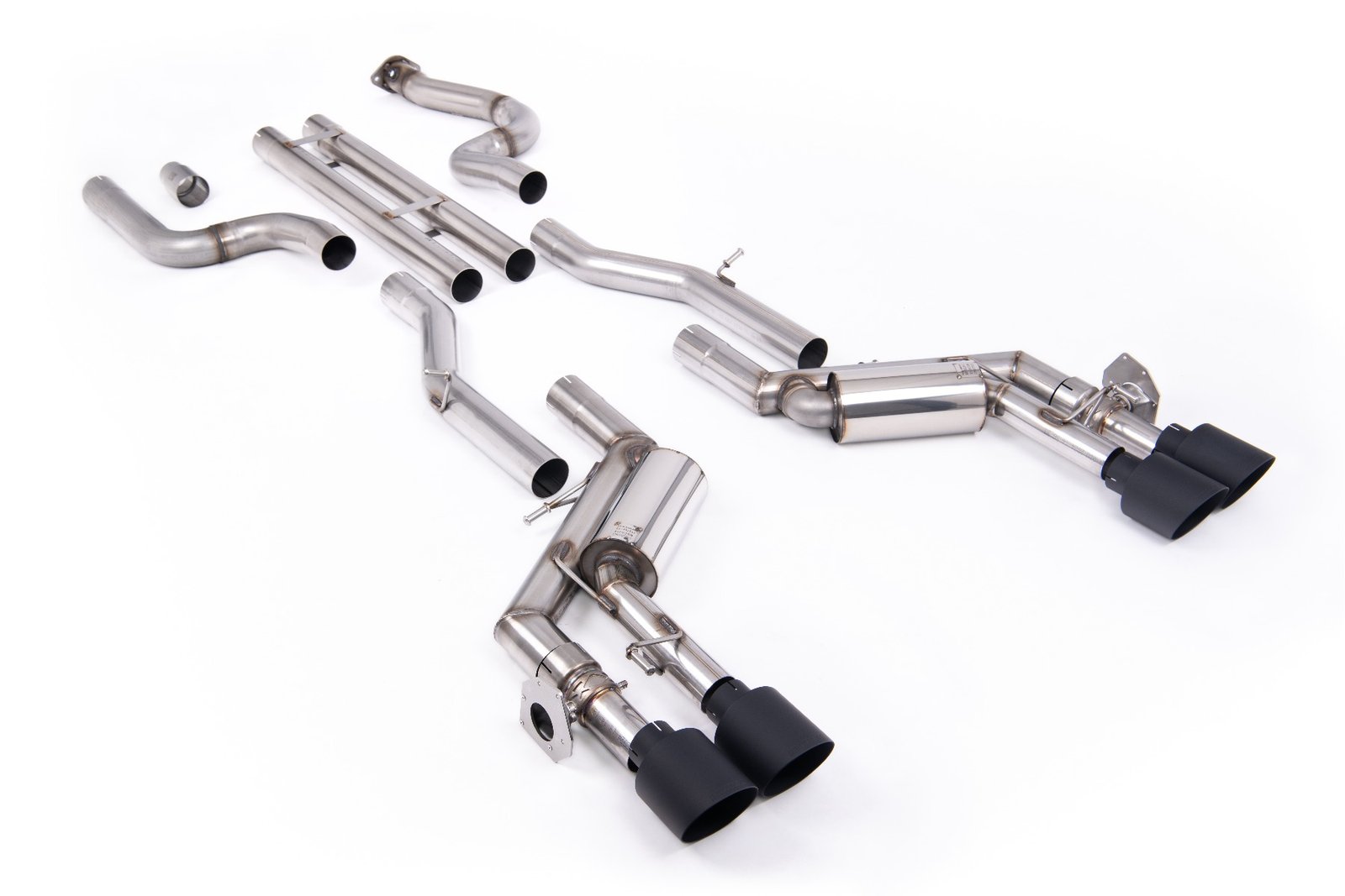 Chevrolet Camaro SS Gen 6 – Unbalanced Straight Center Valved Cat-Back System with Cerakote Black Tips