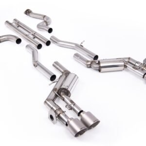 Chevrolet Camaro SS Gen 6 – Unbalanced Straight Center Valved Cat-Back System with Quad Brushed Titanium Tips