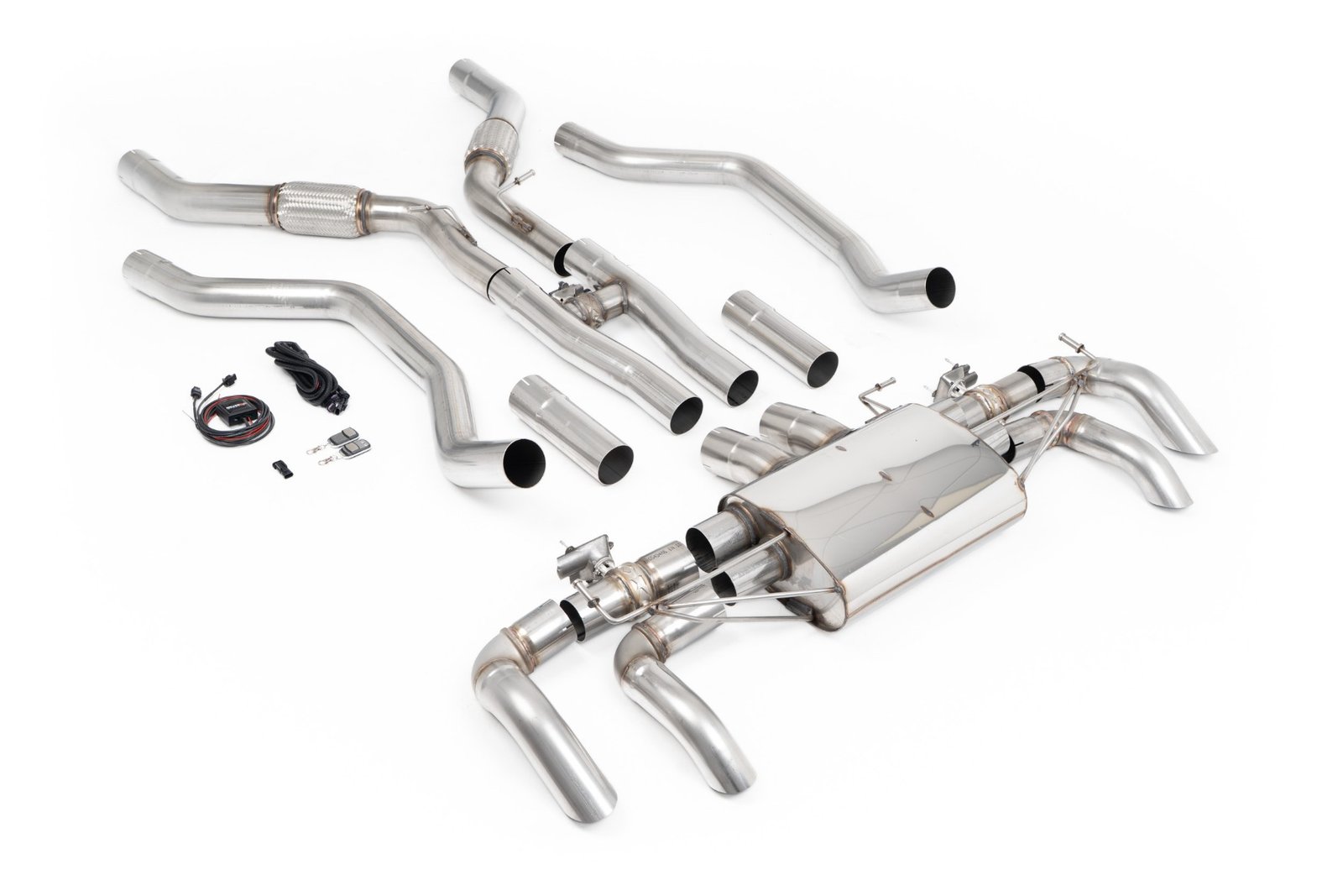 Range Rover Vogue L460 P530 (LWB) V8 NC10 motor – resonado con colas orientadas hacia abajo para paragolpes trasero OE – con control de válvulas