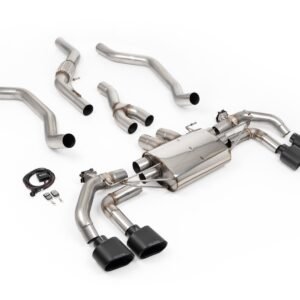 Range Rover Sport P400 L461 3.0 – con válvulas cat-back con colas ovaladas negras Cerakote